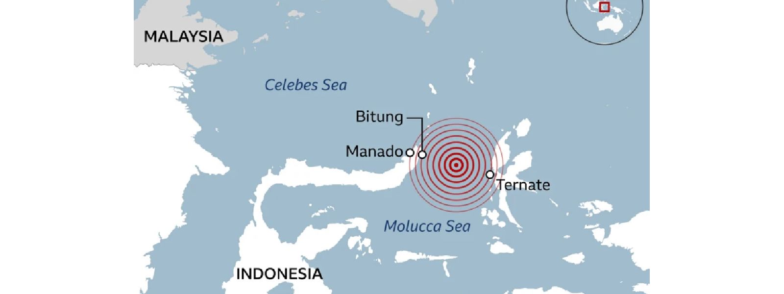 இந்தோனேசியாவின் மொலுகா கடலில் பாரிய நிலநடுக்கம்